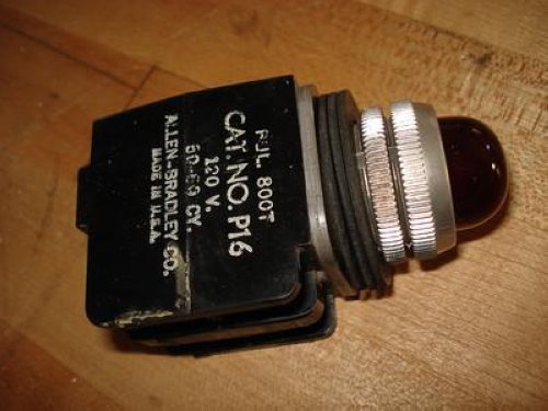 Allen Bradley 800T P16 120VAC Red Pilot Indicator Light