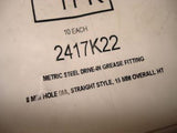 Straight Grease Fittings 2417K22 NSFP LOT OF 10