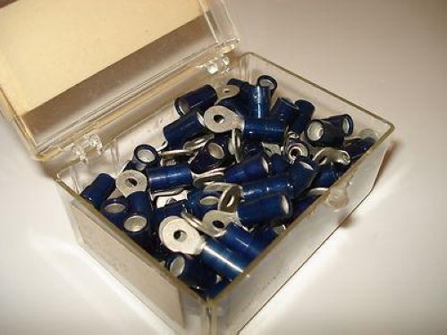 Resco RB14-4 16-14 AWG Insulated Ring Lugs Terminals LOT of 100