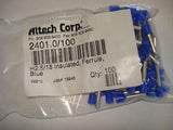 AlTech 24010/100 H2.5/18 14ga 18mm Package of 100 Blue Insulated Ferrules NSFP