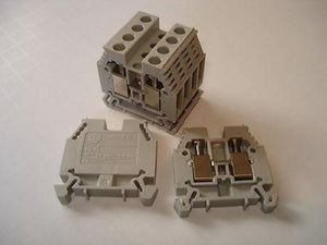 Allen Bradley Lot Of 6 1492-W10 Gray Terminal Blocks NSNP