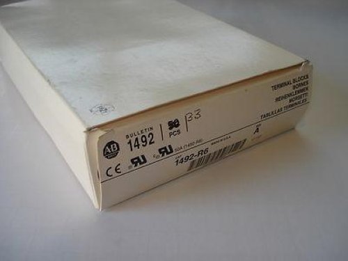 Allen Bradley Lot Of 33 1492-R6 Ser:A Gray Terminal Blocks NSFP