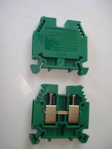 Sprecher Schuh V7-W10 Green Ground Terminal Block Lot of 5 NSNP