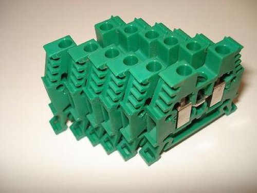 Sprecher Schuh V7-W4 Green Terminal Blocks LOT of 6 NSNP