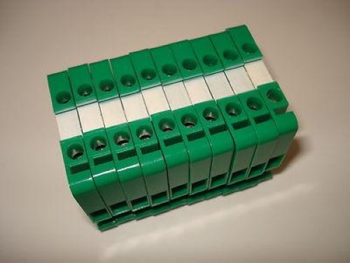 Allen Bradley Lot Of 10 Green 1492-H Terminal Blocks NSNP