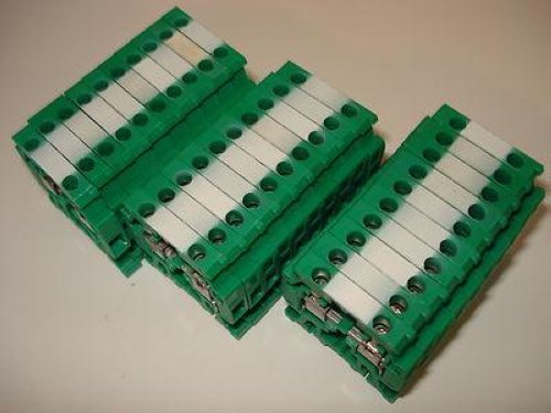 Allen Bradley Lot Of 30 1492-HM1 Green Terminal Blocks NSNP