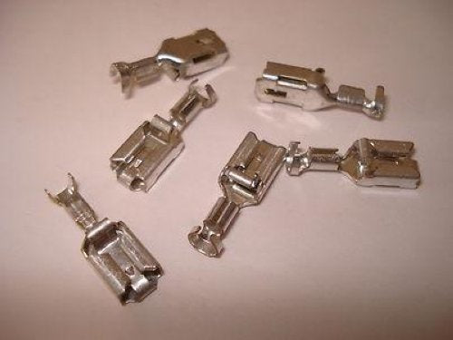 AMP Crimp On Female Spade Socket Connectors Lot of 12 NSNP