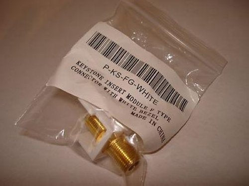 Keystone Insert Module P-KS-FG-White Coax Type F Connector NSFP LOT 22