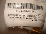 Keystone Insert Module P-KS-FG-White Coax Type F Connector NSFP LOT 22