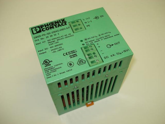 Phoenix Contact CM125-PS-120-230AC/24DC/5/F 29 39 52 2 Power Supply USNP