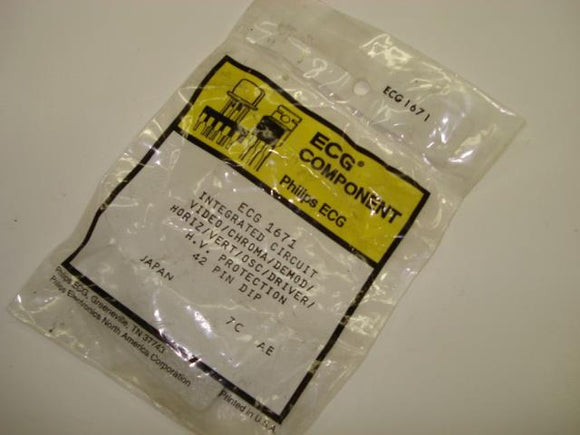 ECG Phillips 1671 IC Chip Video Driver 42 Pin Dip NSFP