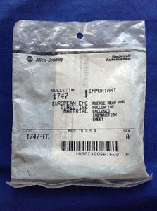 Allen Bradley 1747-FC European EMC Directive Material NSFP