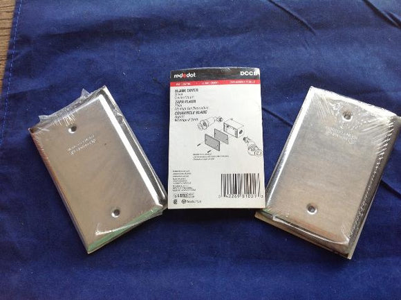 Red Dot DCCB Blank Silver Weatherproof Covers Lot of 3 NSFP