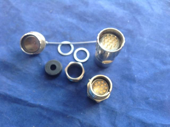 Coninver 12 Gold Pin Solder Type Connector with Glads & Dust Cap NSNP
