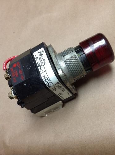 Allen Bradley 800T-PT16 120V Red Cap Pushbutton USNP (B9)