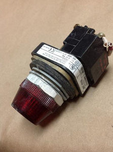 Allen Bradley PH16A Ser:T 120V Red Pushbutton Indicator Light USNP (B92)