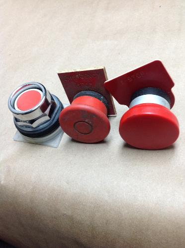 Red Emergency E Stop Push Button Heads Lot of 3 USNP (B101)