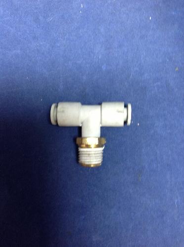 SMC KGT06-02 6mm Line NPT Brass One Touch Pneumatic T Fitting NSNP LOT of 4