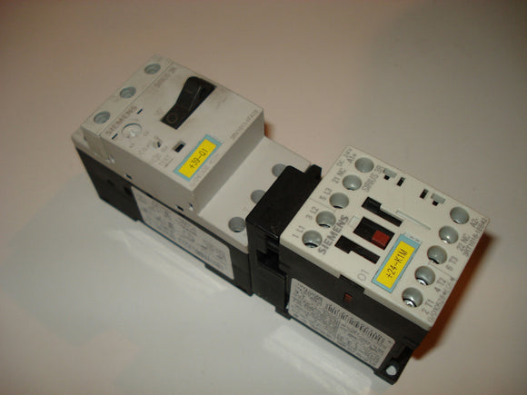 Siemens Sirius 3R 3RV1011-1FA10 Overload & 3RT1016-1BB42 24V 20A Motor Starter