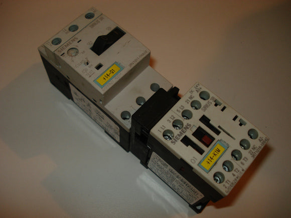 Siemens Sirius 3R 3RV1011-1HA10 Overload & 3RT1016-1BB42 24V 20A Motor Starter