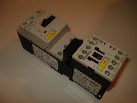 Siemens Sirius 3R 3RV1011-1GA10 Overload & 3RT1016-1BB42 24V 20A Motor Starter