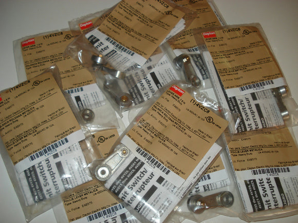 Dayton 4VZC8 Lot of 10 Heavy Duty Limit Switch Roller Lever Assemblies