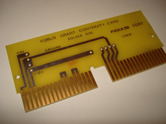 Fidia SGR1 EQBUS Grant Continuity Card Circuit Board
