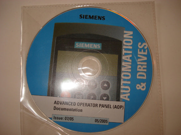 Siemens 6SE6400-5AP00-1AG0 AOP Advanced Operator Panel Documentation