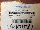 Swagelok SS-4BK-V51-10 SS4BKV5110 Bellows Stainless Steel Valve