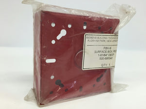 Siemens Building Technologies Fire Alarm Surface Mount Box Red FBX-S Lot of 5