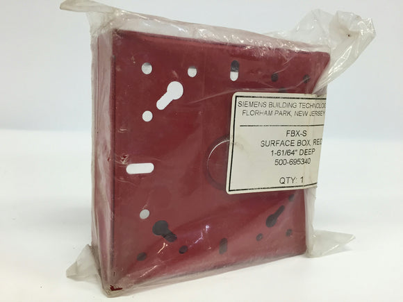 Siemens Building Technologies Fire Alarm Surface Mount Box Red FBX-S Lot of 2