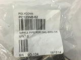 Polyconn PC123NB-62 Nickel Plated Brass Pipe Fittings 3/8" NPT Male x1/8" Qty10
