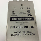 Schaffner FN-258-30-07 480V 30A Power Line Filter