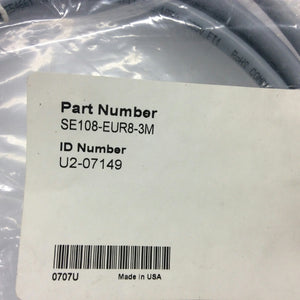 Turck SE108-EUR8-3M Cordset 8 Pole Male Straight Single Ended 3Meters