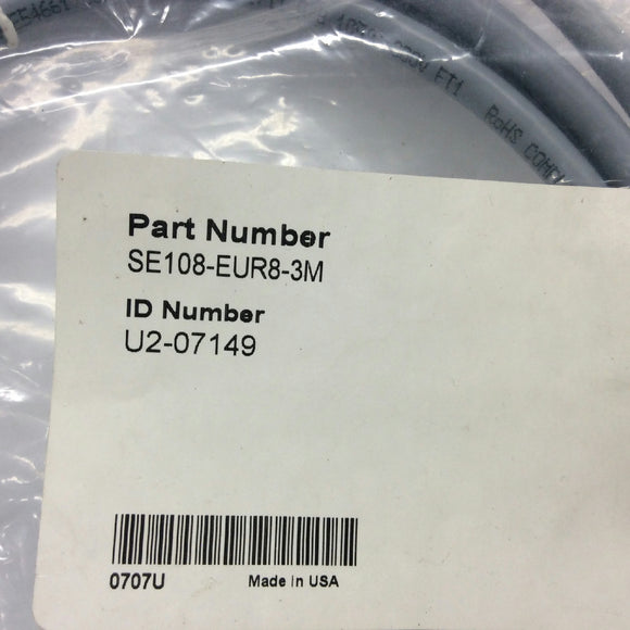 Turck SE108-EUR8-3M Cordset 8 Pole Male Straight Single Ended 3Meters