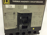 Square D FHP36020 Series 2 Circuit Breaker 3 Pole 20 A 600 VAC 250 VDC FHP FAL