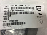 Harting 09300060318 Han 6B-HBM-SL-C Lever Metal Cover