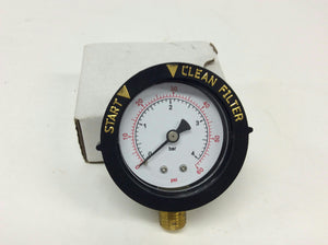 Pentair FNS Plus / Clean & Clear Filter 0-60 psi Pressure Gauge 190058
