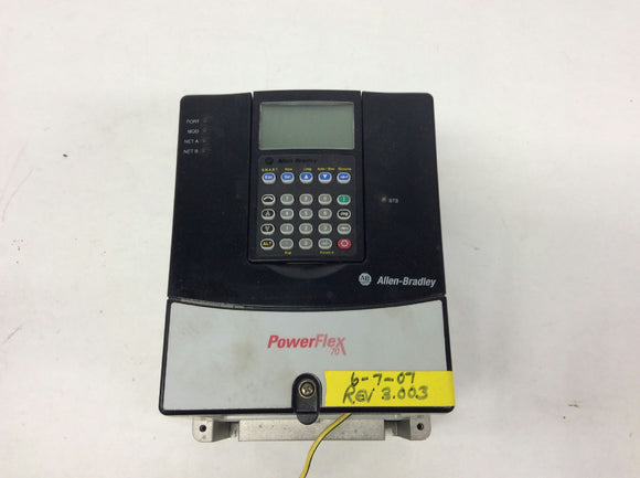 Allen Bradley 20AB6P8A3AYNNNC0 Series A 240 V 2 HP 3 PH Powerflex Drive 1JBD1ID4