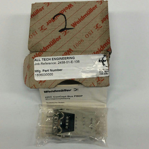 Weidmuller 1806030000 30V 1A Female Module, Bus Gray 2 Position Screw
