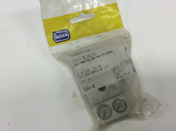 ILSCO AU-0 Mechanical Lug, 2 Conductor Double Barrel, 1/0-14 AWG pair of 2