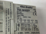 Allen Bradley 700-M400* Ser A Control Relay 110/120V 50/60Hz