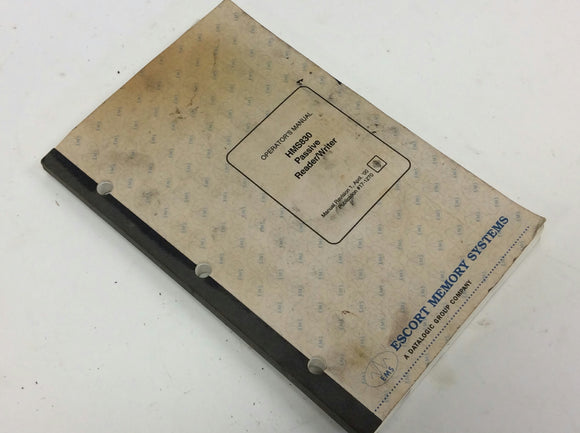 EMS HMS 830 Operators Passive Reader/Writer Manual & Disc