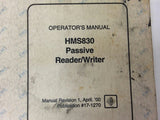 EMS HMS 830 Operators Passive Reader/Writer Manual & Disc