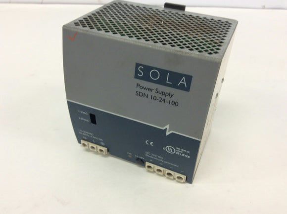 Sola SDN 10-24-100 Rail Mount Power Supply 24VDC 10A