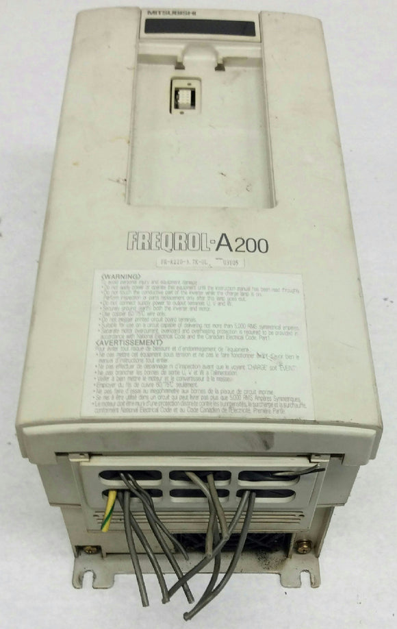 Mitsubishi A200 FR-A220E-3.7K-UL Freqrol Inverter