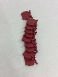 Allen-Bradley 1492-HM1 Terminal Block, Red, 30A, 600V AC/DC Lot of 10