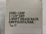 Valley instruments 102D-158F Pressure Gauge 0-60 PSI 1/8 NPT
