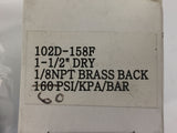 Valley instruments 102D-158F Pressure Gauge