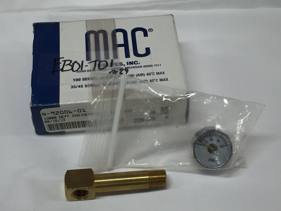 MAC N-92006-01 Mini Pressure Gauge
